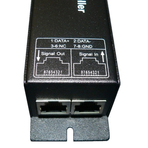 LED RGB DMX 512 Decoder Controller 3-CH Digital Display 12A 3x4A PWM RJ45